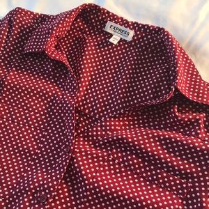 Express “The Portofino Shirt” polka dot size M